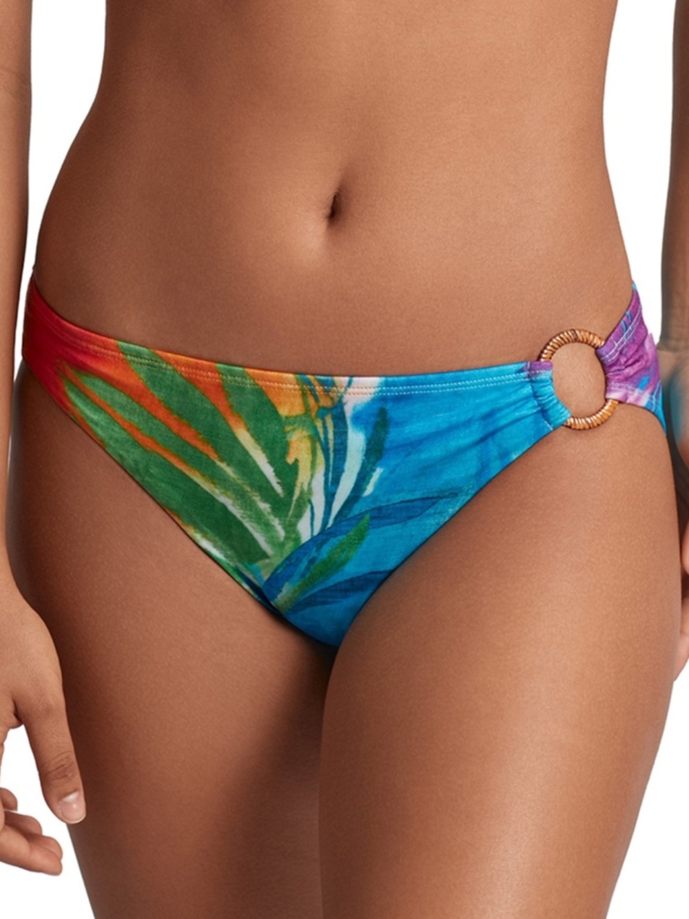 Lauren Ralph Lauren Women's Rattan Ring Hipster Bikini Bottoms - Multi